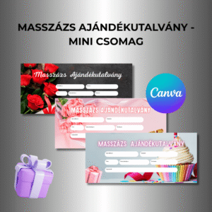 masszázs ajándékutalvány sablon canva mini